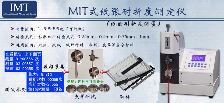 纸板耐折度测定仪IMT